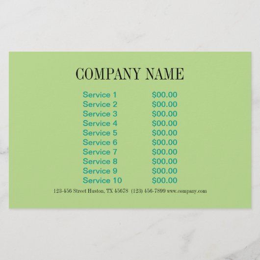 schoonheidssalon SPA abstracte lime groene waterve Flyer (Achterkant)