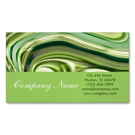 schoonheidssalon SPA abstracte lime groene waterve Magnetisch Visitekaartje (Voorkant)