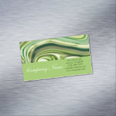 schoonheidssalon SPA abstracte lime groene waterve Magnetisch Visitekaartje (Voorbeeld)