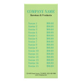 schoonheidssalon SPA abstracte lime groene waterve Reclamekaart (Achterkant)