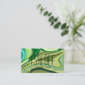 schoonheidssalon SPA abstracte lime groene waterve Visitekaartje (Staand voorkant)