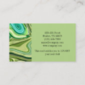 schoonheidssalon SPA abstracte lime groene waterve Visitekaartje (Achterkant)