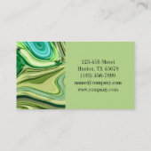 schoonheidssalon SPA abstracte lime groene waterve Visitekaartje (Achterkant)