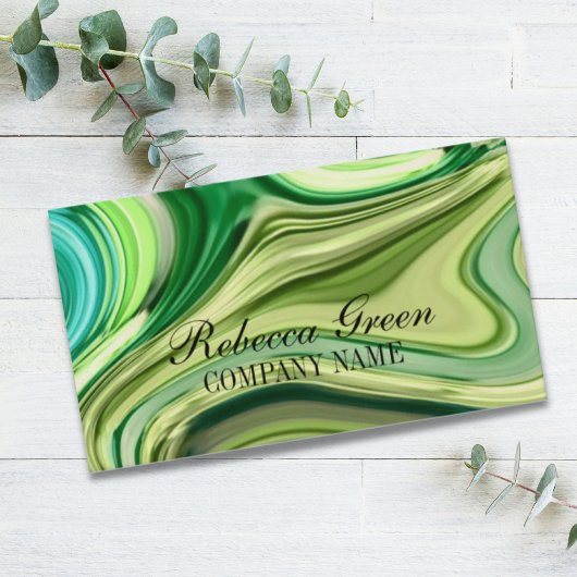 schoonheidssalon SPA abstracte lime groene waterve Visitekaartje