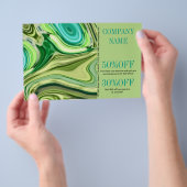 schoonheidssalon SPA abstracte limoengroene aquare Flyer (Hand)