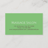 Schoonheidssalon SPA Acupressure Massage Salon Visitekaartje (Achterkant)