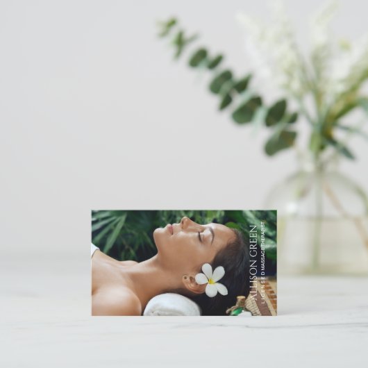 Schoonheidssalon SPA Aromatherapie Massage Salon Visitekaartje (Staand voorkant)