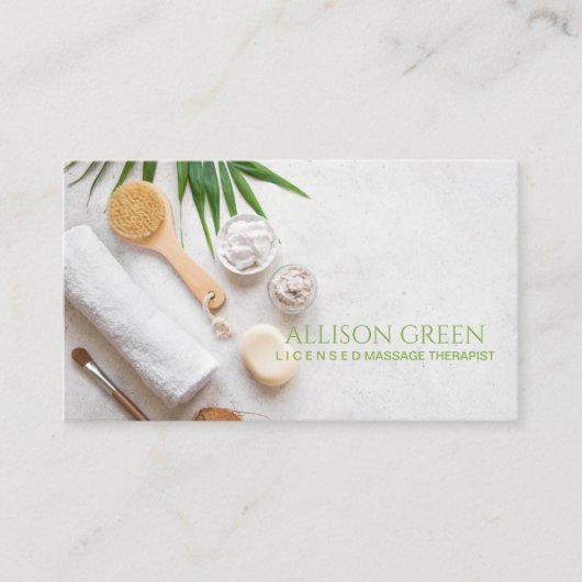 Schoonheidssalon SPA Aromatherapie Massage Salon Visitekaartje (Voorkant)