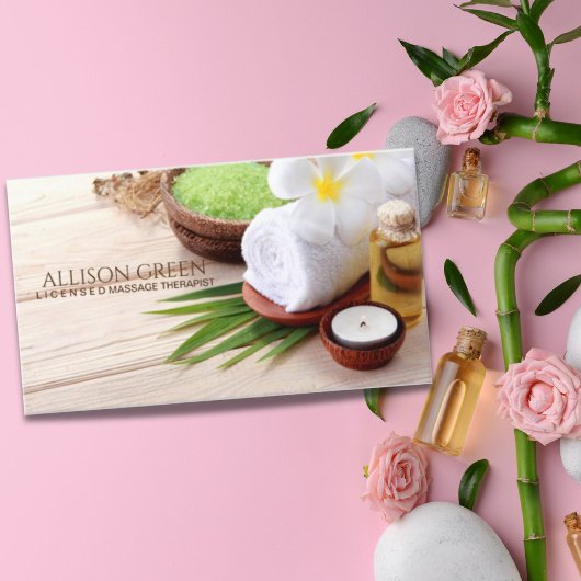 Schoonheidssalon SPA Aromatherapie Massage Salon Visitekaartje
