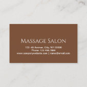 Schoonheidssalon SPA Aromatherapie Massage Salon Visitekaartje (Achterkant)