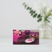 Schoonheidssalon SPA Massage Salon Aromatherapie Visitekaartje (Staand voorkant)