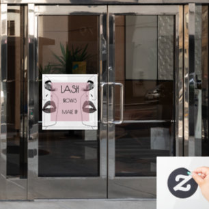 Schoonheidssalon Spa Wimpers Wenkbrauwen Make-up Raamsticker