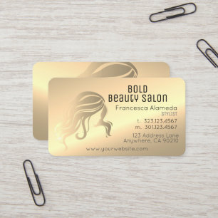 Schoonheidssalon Stylist Metallic 14k Goud Messing Visitekaartje