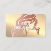 Schoonheidssalon Stylist Metallic 14k + Roos Gold Visitekaartje (Achterkant)