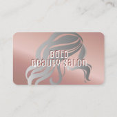 Schoonheidssalon Stylist Metallic Roos Gold + Silv Visitekaartje (Achterkant)