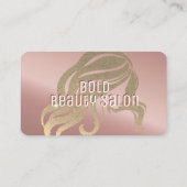 Schoonheidssalon Stylist Metallic Roos Gouden Sjab Visitekaartje (Achterkant)