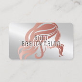 Schoonheidssalon Stylist Metallic Silver en Roos G Visitekaartje (Achterkant)