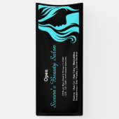 Schoonheidssalon (turquoise) spandoek (Verticaal)