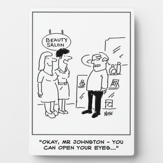Schoonheidssalon Verrassing. grappig Fotoplaat (voorkant)