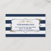 Schoonheidssalon Vintage Bloemengoud Dubbelzijdig Visitekaartje (Achterkant)