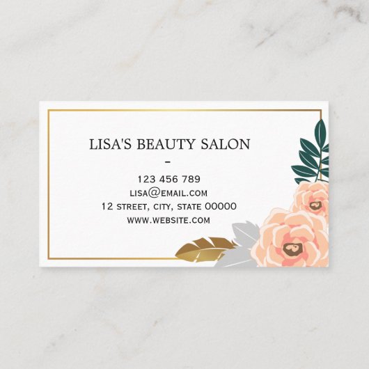 schoonheidssalon visitekaartje (Achterkant)