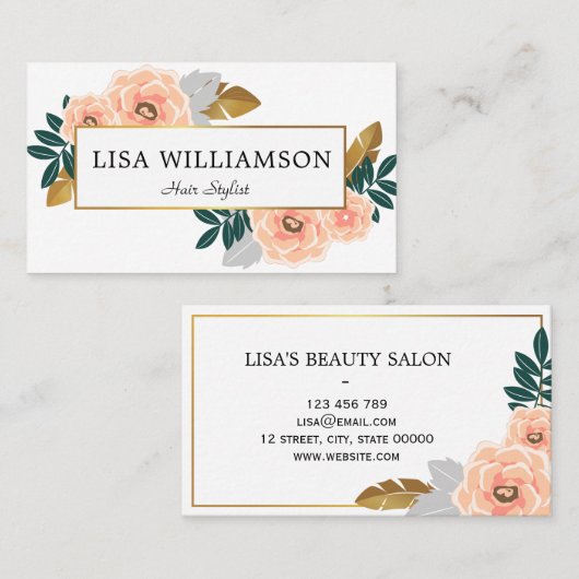 schoonheidssalon visitekaartje (Voorkant / Achterkant)