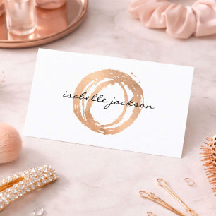 Schoonheidssalon Visitekaartje Roze Gouden Logo El