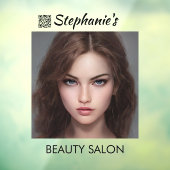 Schoonheidssalon voor dames met QR-code Raamsticker (Vel 3)