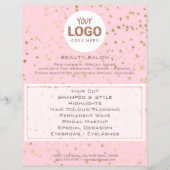 schoonheidssalon voor je logo op sterrenpatroon flyer (Voorkant)