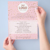 schoonheidssalon voor je logo op sterrenpatroon flyer (Hand)