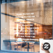 Schoonheidssalon voor nagels aanpassen Gedetaillee Raamsticker (Cafe Raam)