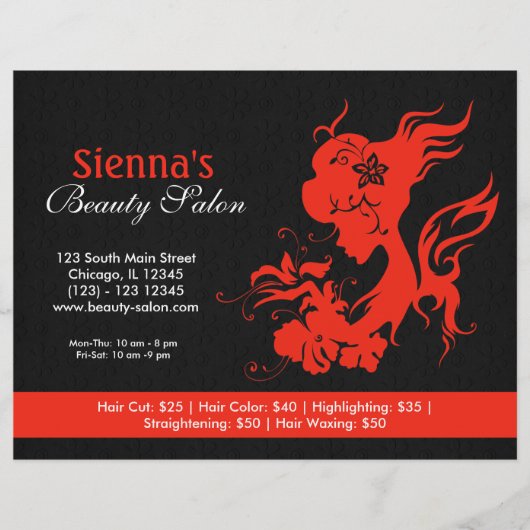 Schoonheidssalon (Vuursteen) Flyer (Voorkant)
