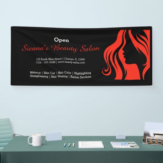 Schoonheidssalon (vuursteen) spandoek (Beurs)