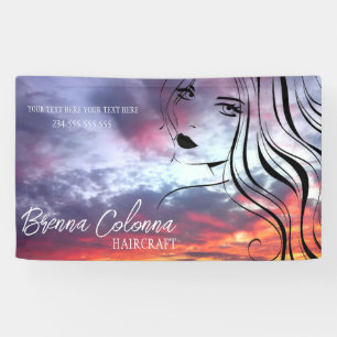 Schoonheidssalon Waterverf Modern Elegante Wimpers Spandoek
