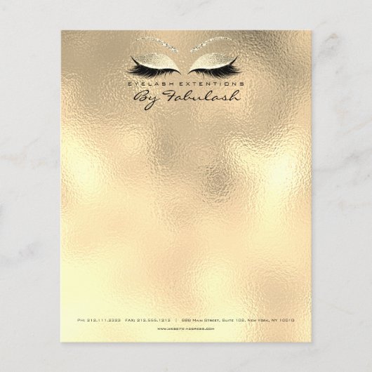 Schoonheidssalon Wimpers Make-up Stylist Champaign Flyer (Voorkant)