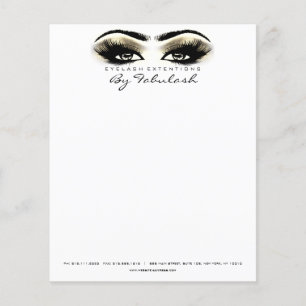 Schoonheidssalon Wimpers Make-up Stylist Goud Oog  Flyer