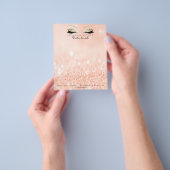 Schoonheidssalon Wimpers Make-up Stylist Goud Perz Flyer (Hand)