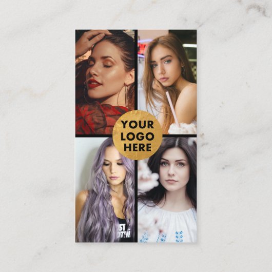 Schoonheidssalon Zwart Goud QR code Afspraak Visitekaartje (Achterkant)