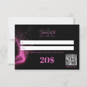 Schoonheidssalon Zwart Neon Roze Set Bedrag Gift K (Achterkant)