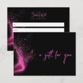 Schoonheidssalon Zwart Neon Roze Set Bedrag Gift K (Voorkant / Achterkant)