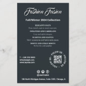 Schoonheidssalon Zwart Wit Grijs Grijs Script Lett Flyer (Voorkant)