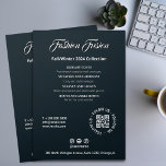 Schoonheidssalon Zwart Wit Grijs Grijs Script Lett Flyer<br><div class="desc">Introductie van onze aanpasbare servicefilter in een elegant zwart, wit en grijs ontwerp - het perfecte promotiehulpmiddel voor T-shirtbedrijven, kledingmerken en schoonheidssalons. Pas deze flyer aan om uw unieke lijst met services te laten zien, voeg uw logo toe en voeg een QR-code toe voor naadloze toegang tot uw sociale media...</div>