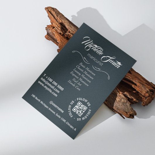 Schoonheidssalon Zwart Wit Grijs Grijs Script Lett Flyer