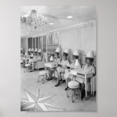 Schoonheidssalon, Zwart-wit  Kunst Poster (Voorkant)