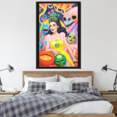 Schoonheidsscène van Halloween - Ken Gage Art Canvas Afdruk (Insitu (Slaapkamer))