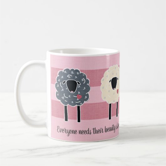 schoonheidsschaap koffiemok (Links)