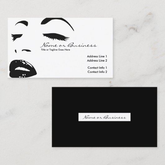 schoonheidssilhouet visitekaartje (Voorkant / Achterkant)