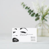 schoonheidssilhouet visitekaartje (Staand voorkant)