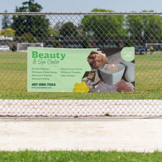 Schoonheidsspa centrum aangepaste bewerkbare banne spandoek (Insitu)
