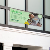 Schoonheidsspa centrum aangepaste bewerkbare banne spandoek (Buitenkant Gebouw)